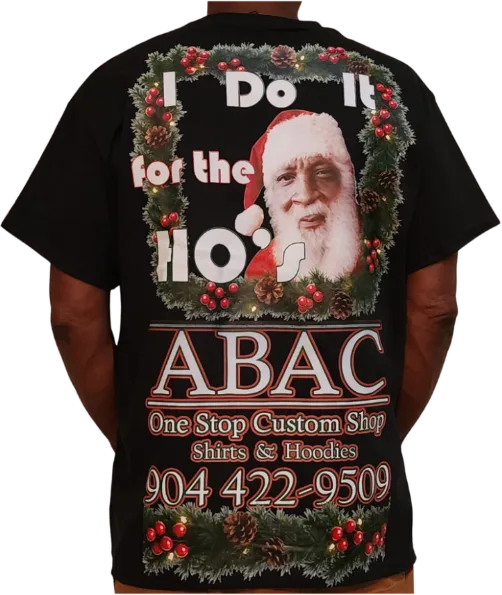 ABAC One Stop Custom Shop Christmas shirt, back print